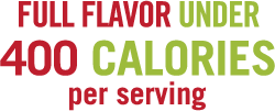 Full Flavour under 400 Calories