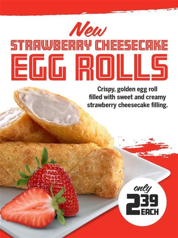 Strawberry Cheesecake Egg Rolls